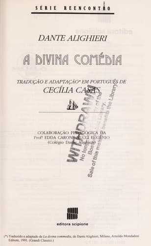A divina come dia de Dante Alighieri